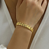 Fashionable Leaf Design Real 18K Gold Plated Bracelets for Women VI3395-1
