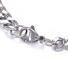 Tarnish Resistant 304 Stainless Steel Curb Chain ID Bracelets LS-BJEW-G631-04P-4