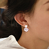 16Pcs 8 Styles 316 Surgical Stainless Steel Clip-on Earring Converters Findings STAS-SC0010-36-4
