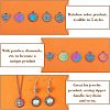 10Pcs 5 Style 304 Stainless Steel Pendant Rhinestone Cabochons STAS-UN0031-94-5