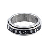 Non-Tarnish 201 Stainless Steel Planet Rotating Ring RJEW-N043-28-2