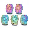 Rainbow Color 304 Stainless Steel Pendant Rhinestone Settings STAS-S119-070-1