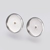 Non-Tarnish 304 Stainless Steel Earring Cabochon Settings LS-X-STAS-E426-85B-P-1