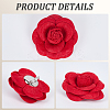 4Pcs Cloth Art Camelia Brooch Pins JEWB-CN0001-03C-5