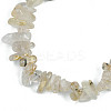 Unisex Chip Natural Rutilated Quartz Beaded Stretch Bracelets BJEW-S143-15-3