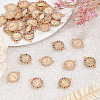 40Pcs 2 Styles Flat Round Alloy Connector Charms FIND-GO0001-33-4