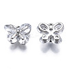 Brass Inlaid Clear Cubic Zirconia Charms ZIRC-S069-019P-2