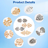 4Pcs 4 Styles Alloy Interlocking Clasps FIND-GF0007-16-6