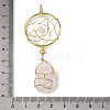 Raw Rough Natural Mixed Gemstone Coppwer Wire Wrapped Big Pendants G-G314-02G-4