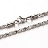 304 Stainless Steel Rope Chain Necklaces NJEW-M124-09P-1