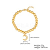 Stainless Steel Crystal Rhinestone Ball Beaded Bracelets with Pendants DM8226-1-1