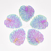 Ion Plating(IP) 201 Stainless Steel Filigree Pendants STAS-YW0002-37-1