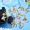 Alloy Resin Polygon Keychains KEYC-TADJ0002-03G-R-4