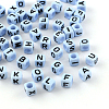 Letter Style Opaque Acrylic Beads SACR-S076-07-1