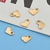 Ion Plating(IP) 304 Stainless Steel Heart Charms LS-X-STAS-F075-21-6