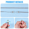 2Pcs 304 Stainless Steel Cuban Link Mobile Chains HJEW-PH02155-4