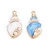 Rack Plating Alloy Enamel Pendants ENAM-N056-368KCG-2