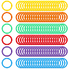 120Pcs 6 colors Plastic Loose Leaf Book Binder Rings KY-CP0001-25B-1
