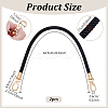 Imitation Leather Braided Round Cord Bag Handles with Zinc Alloy Clasps FIND-WH0126-941A-01-2