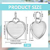 1Pc 925 Sterling Silver Pendant Cabochon Settings STER-BC0003-53P-2