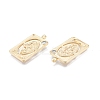 Brass Micro Pave Clear Cubic Zirconia Pendants KK-G432-19G-3