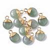 Natural Green Aventurine Pendants G-S359-021C-1