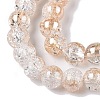 Electroplated Crackle Glass Beads Strands EGLA-N014-6mm-02-3