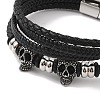 Braided Microfiber Leather Multi-strand Bracelets BJEW-B096-08F-2