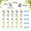 25Pcs 5 Colors Acrylic Charms KY-TA0001-22-3