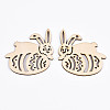 Undyed Natural Wooden Big Pendants WOOD-S058-018-2