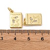 Brass Micro Pave Cubic Zirconia Pendants X-KK-P308-54G-3