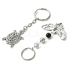 10Pcs 5 Styles Tibetan Style Alloy Kcychain KEYC-FS0001-05-2