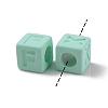 Rubberized Style Transparent Acrylic Beads OACR-K007-014B-2