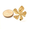 Flower 304 Stainless Steel Open Cuff Ring for Women RJEW-R006-03G-01-5