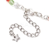Faceted Bicone Imitation Austrian Crystal & Round Shell Pearl Beaded Bracelets for Women BJEW-JB10770-4