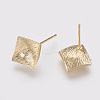 Brass Stud Earring Findings KK-R058-186G-2