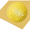 Self Adhesive Gold Foil Embossed Stickers DIY-WH0211-186-4