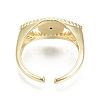 Brass Micro Pave Clear Cubic Zirconia Cuff Rings RJEW-T016-20G-NF-3