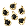 Natural Dyed & Heated Black Agate Nuggets Charms G-A034-05G-1