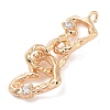 Brass Micro Pave Clear Cubic Zirconia Pendants KK-S388-12G-2