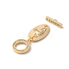 Brass Micro Pave Clear Cubic Zirconia Toggle Clasps KK-M243-11G-4