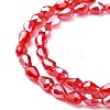 Electroplate Glass Beads Strands X-EGLA-R008-6x4mm-9-3