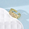 Brass Micro Pave Clear Cubic Zirconia Cuff Rings for Women RJEW-U043-14G-3