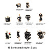 20Pcs 10 Styles Alloy Enamel Pendants ENAM-FP0002-59-6