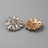 Alloy Acrylic Rhinestone Shank Buttons BUTT-WH0027-35KCG-01-1