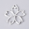 Alloy Open Back Bezel Pendants PALLOY-E564-46S-1