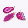 Natural Agate Big Pendants G-P305-E02-G-1