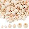 120Pcs 3 Style Natural Wood Beads WOOD-OC0001-92-2