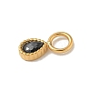 Ion Plating(IP) 304 Stainless Steel with Rhinestone Charms STAS-G351-18G-3