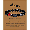 12 Constellation Natural Round Carnelian Beads Stretch Bracelets WGD22B0-18-1